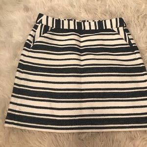 Navy Blue & White Banana Republic Highwaist Skirt